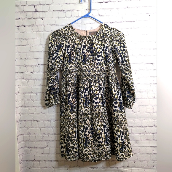 CREAMIE Gorgeous Dress! Girls' 8  Lined Animal Print Long-sleeved Party Dress - Picture 2 of 11